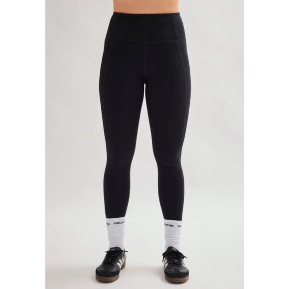 NWT Girlfriend Collective Women's size Small Black Cropped Leggings High Rise - Picture 1 of 11